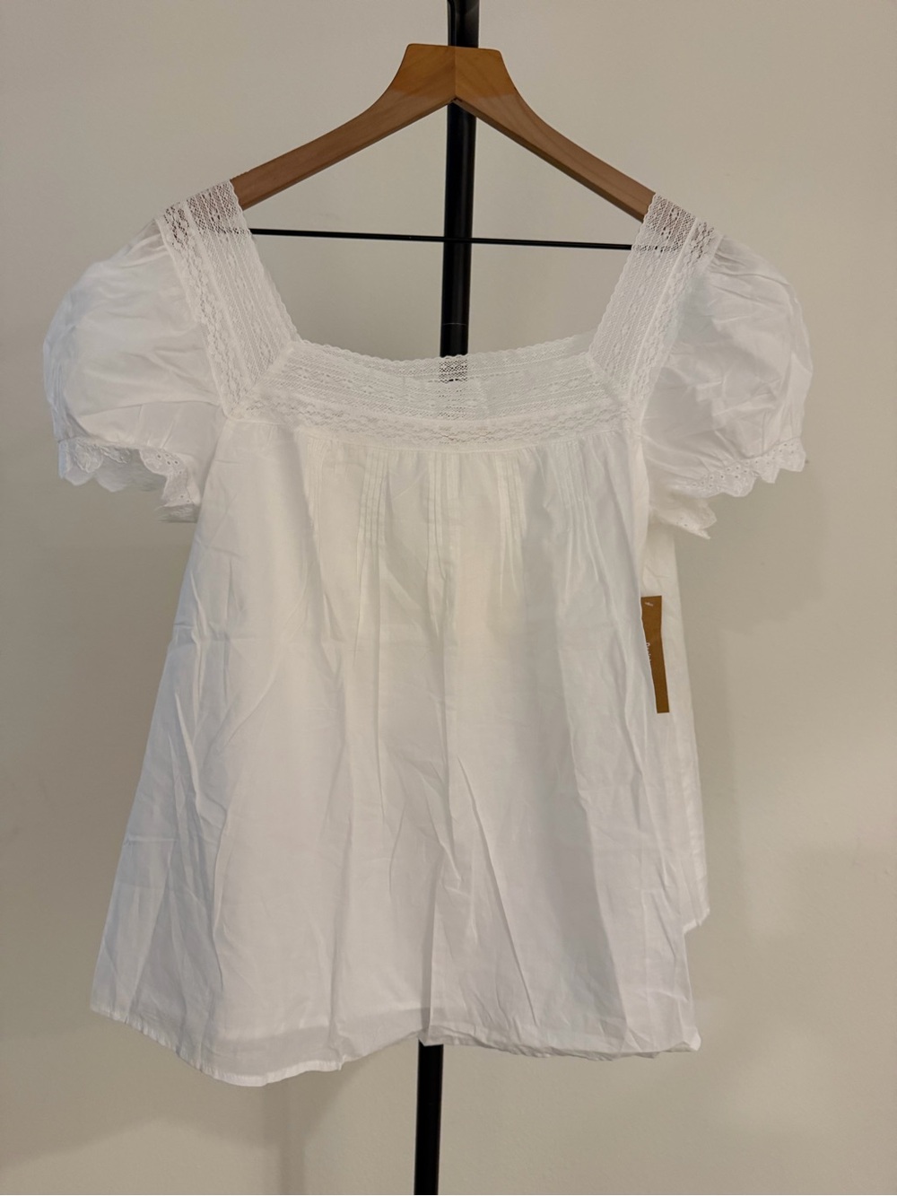 Few Moda sorella Lilibeth Cotton Top white $172 Sz S - Picture 7 of 8